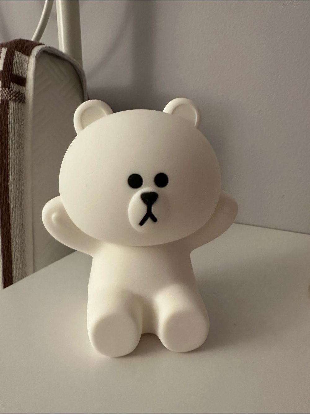 Line Friends Mr. Brown Bear Night Light - Cute Soft Silicone Adjustable Light